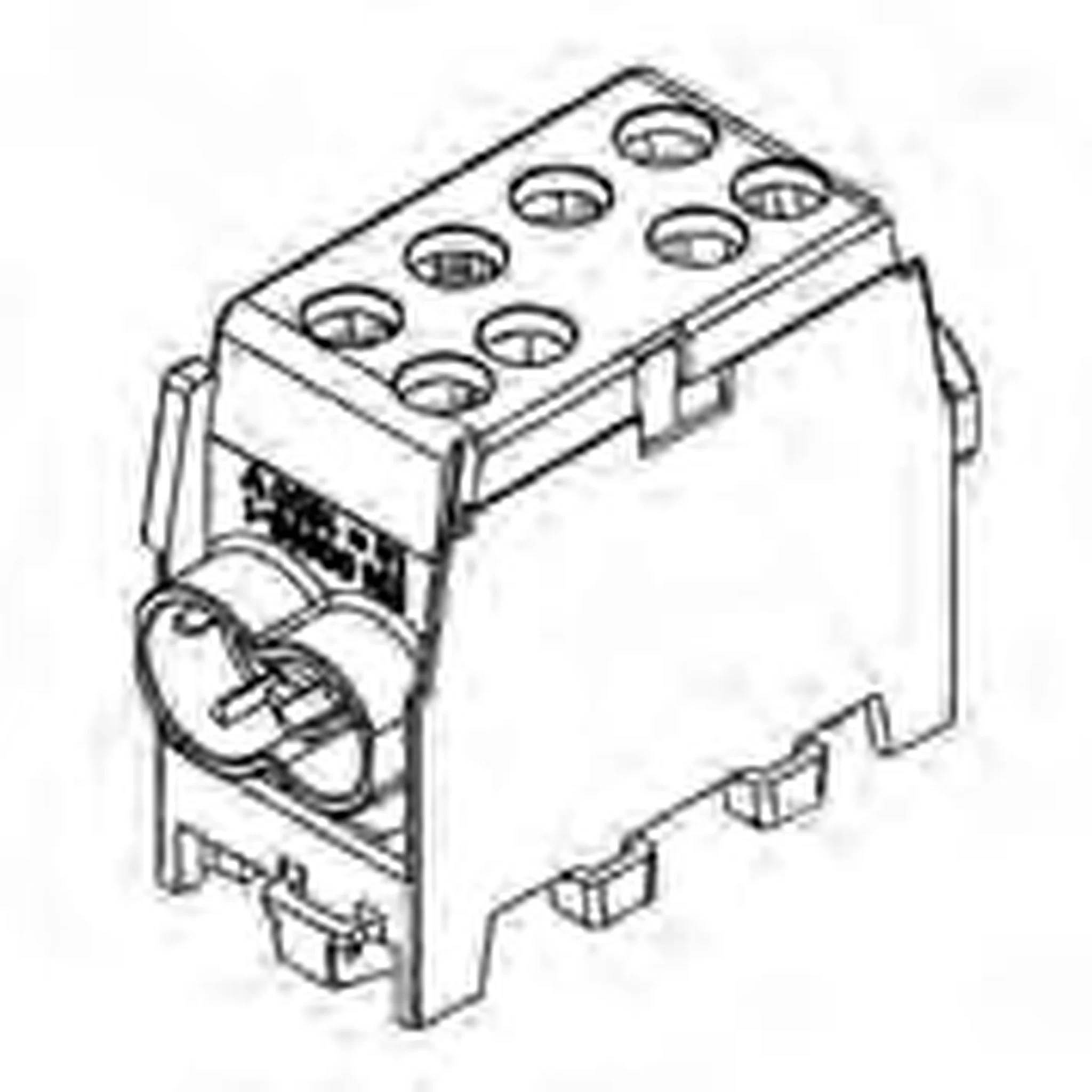 Pollmann Hauptleitungsabzweigklemme 1-polig, 1 Ein 2x35mm², 1 Aus 2x25mm², 1 Stk.
