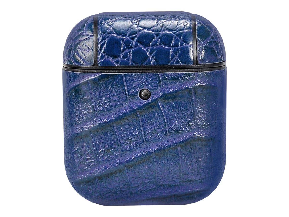 TERRATEC Air Box - Tasche für Kopfhöhrer - Polycarbonat - croco blue - für Apple AirPods (1. Generation, 2. Generation)