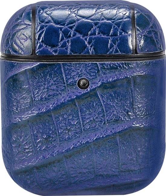 TERRATEC Air Box - Tasche für Kopfhöhrer - Polycarbonat - croco blue - für Apple AirPods (1. Generation, 2. Generation)