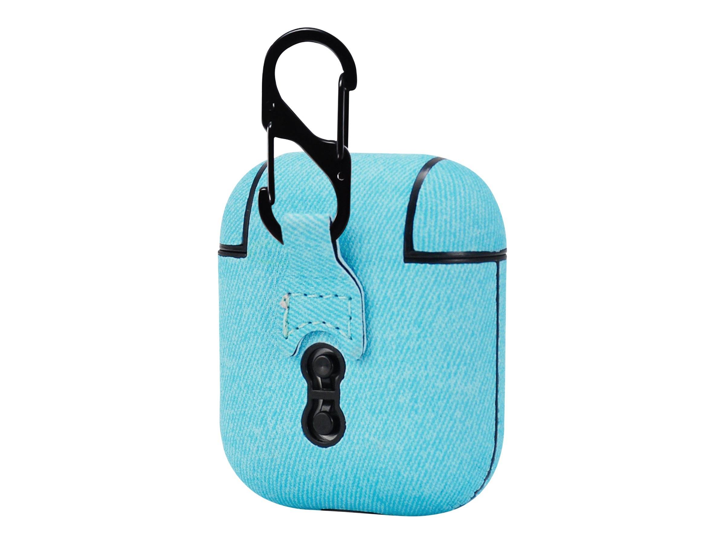 TERRATEC Air Box - Tasche für Kopfhöhrer - Polycarbonat - Fabric Blue - für Apple AirPods (1. Generation, 2. Generation)