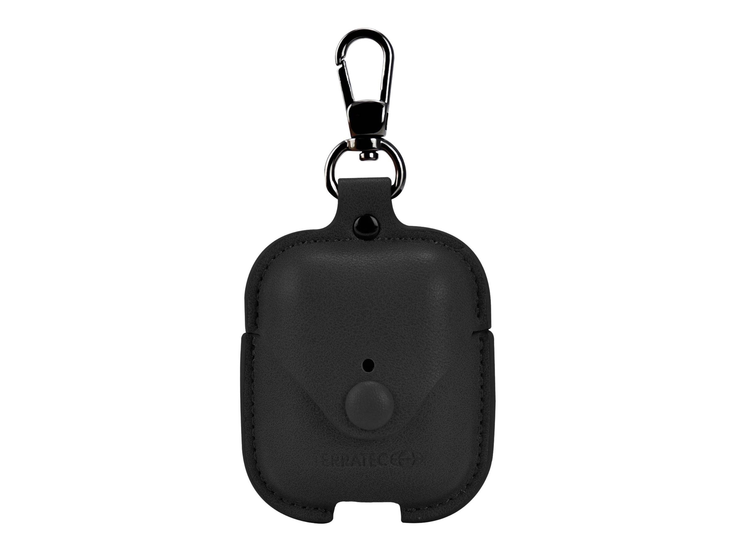 TERRATEC Air Box - Tasche für Kopfhöhrer - Polycarbonat - schwarzes Leder - für Apple AirPods (1. Generation, 2. Generat