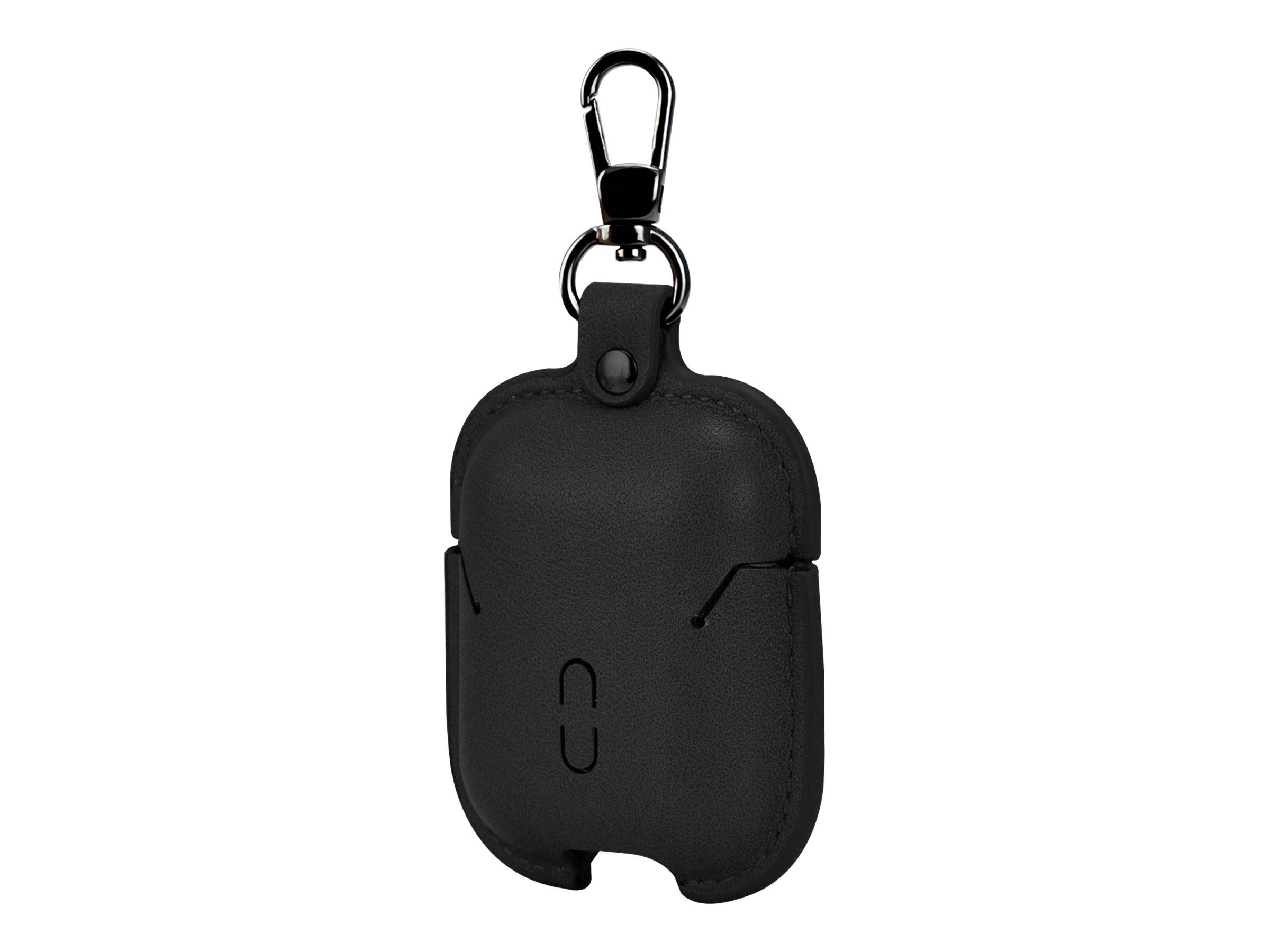 TERRATEC Air Box - Tasche für Kopfhöhrer - Polycarbonat - schwarzes Leder - für Apple AirPods (1. Generation, 2. Generat