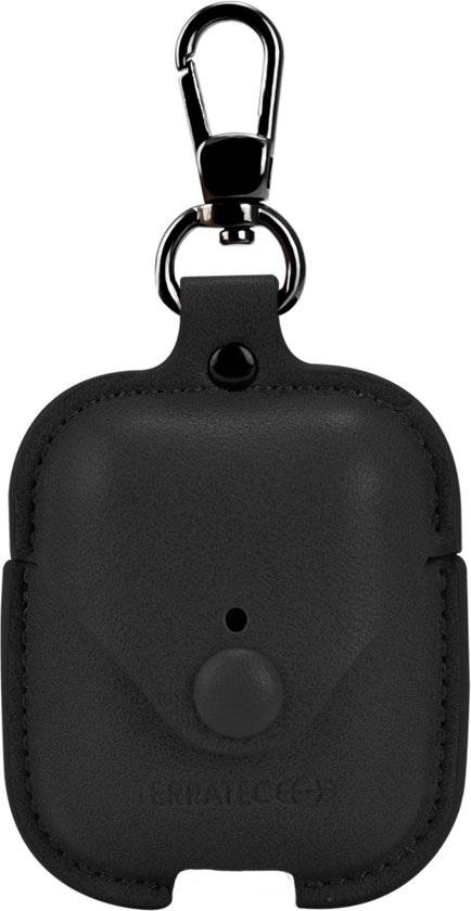 TERRATEC Air Box - Tasche für Kopfhöhrer - Polycarbonat - schwarzes Leder - für Apple AirPods (1. Generation, 2. Generat