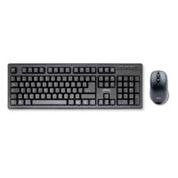 Kabelloses Tastatur- und Mausset auf weißem Hintergrund gezeigt.