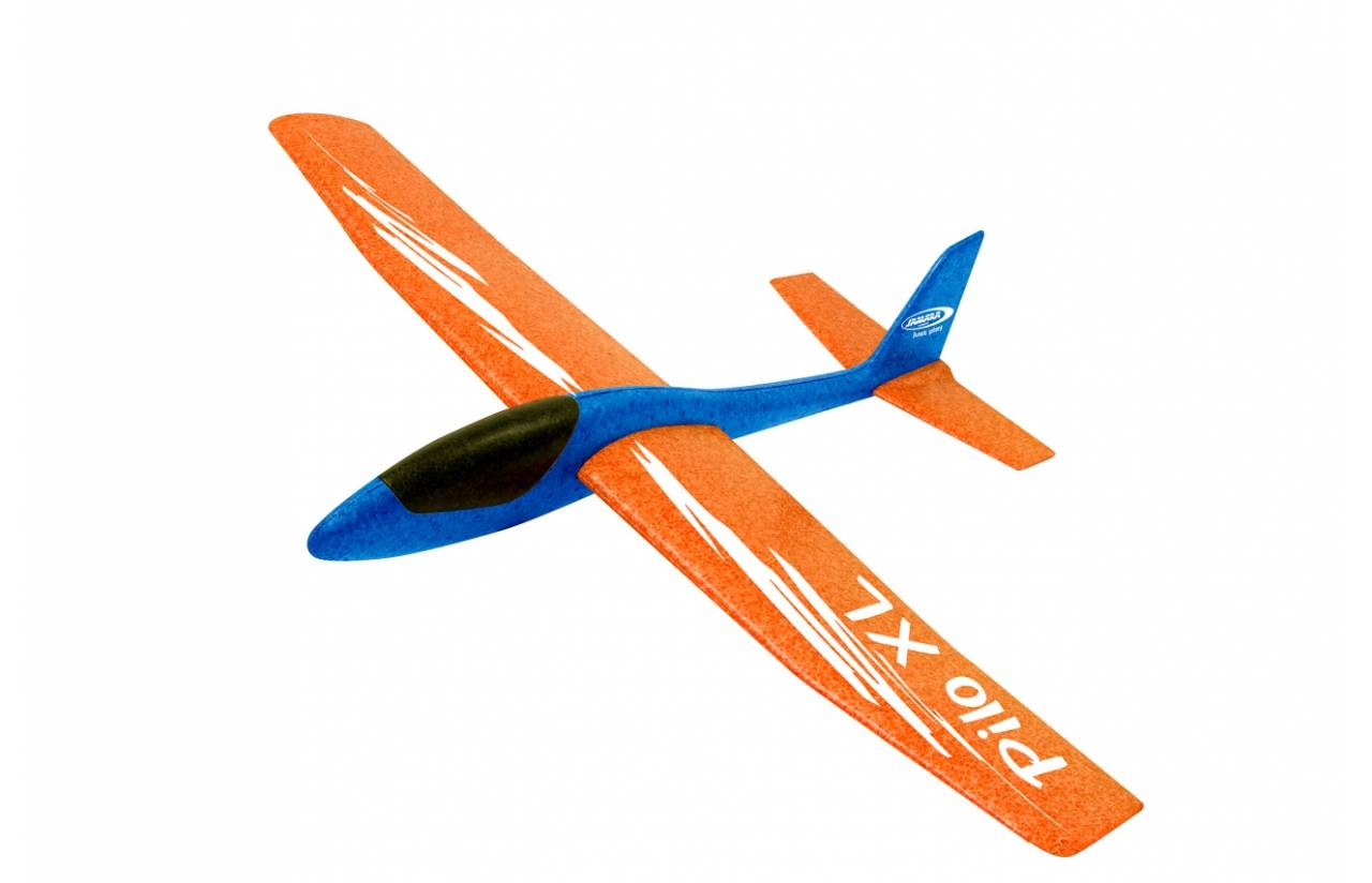 Jamara Schaumwurfgleiter 2in1 - Pilo XL, Spielzeug-Segelflugzeug, Schaum, 1 Stück(e), Blau, Orange, Montagesatz, 8 Jahr(e)
