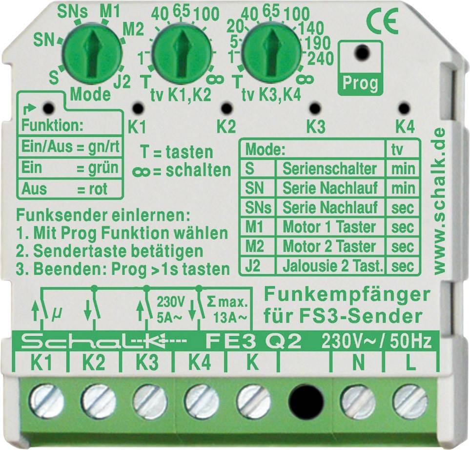Schalk Funk-Empfängerschalter UP FE3 Q2
