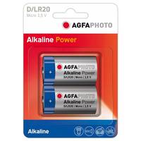 AGFAPHOTO Alkaline Power D/LR20 Mono 1,5V Batterien-Pack mit zwei Batterien in Einzelhandelsverpackung