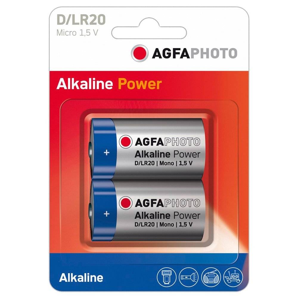 AgfaPhoto - Batterie 2 x D - Alkalisch