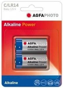 AgfaPhoto 110-802626, Einwegbatterie, C, Alkali, 1,5 V, 2 Stück(e), Blau, Grau