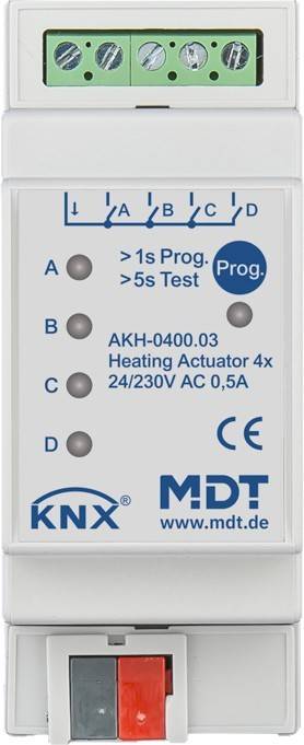 MDT technologies Heizungsaktor 4-fach 2TE AKH-0400.03