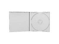MediaRange - Behälter CD-Aufbewahrung - Kapazität: 1 CD/DVD - durchsichtig (Packung mit 100)