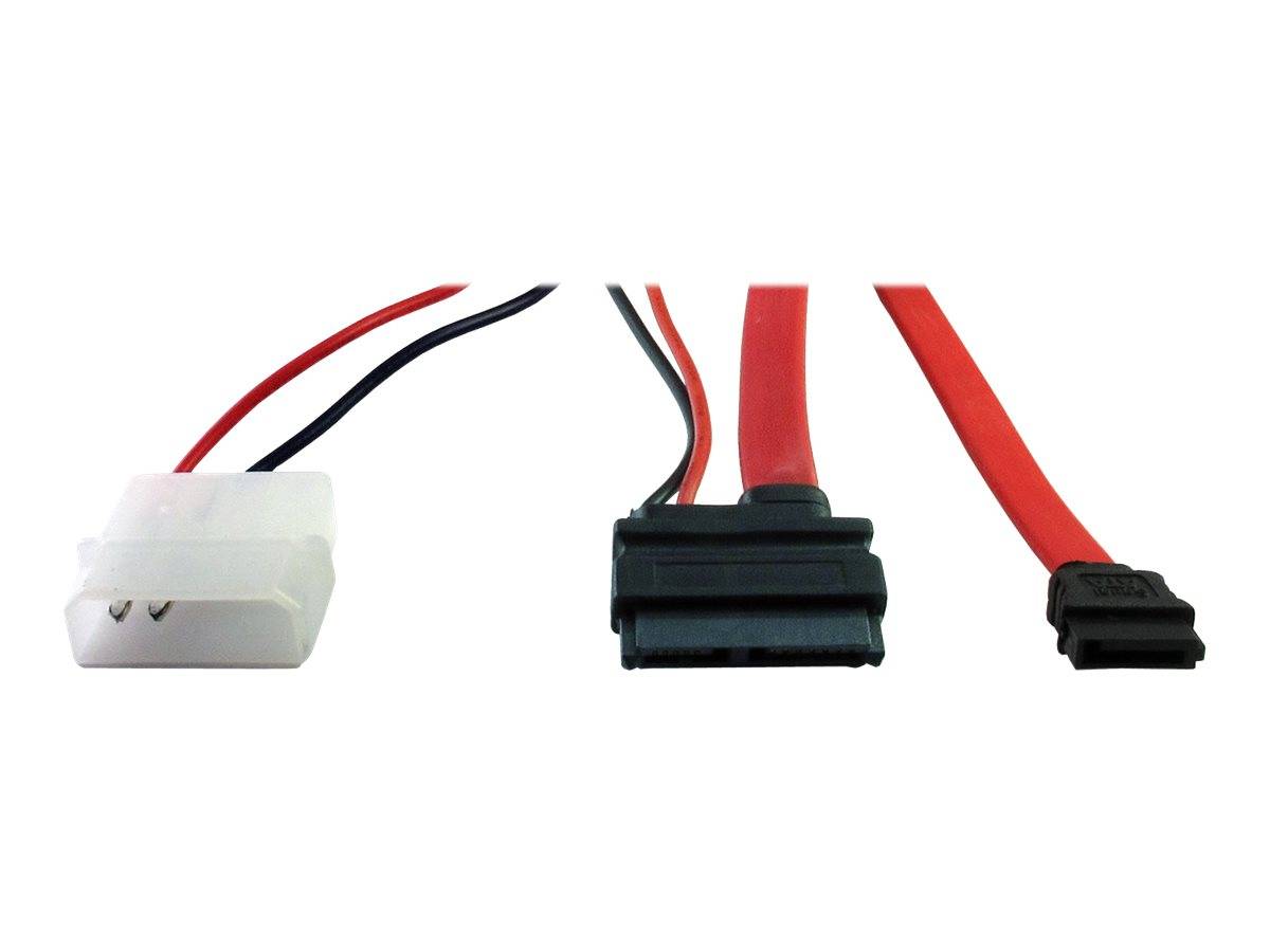 Inter-Tech - SATA-Kabel - Slimline SATA zu SATA, interne Stromversorgung, 2-polig