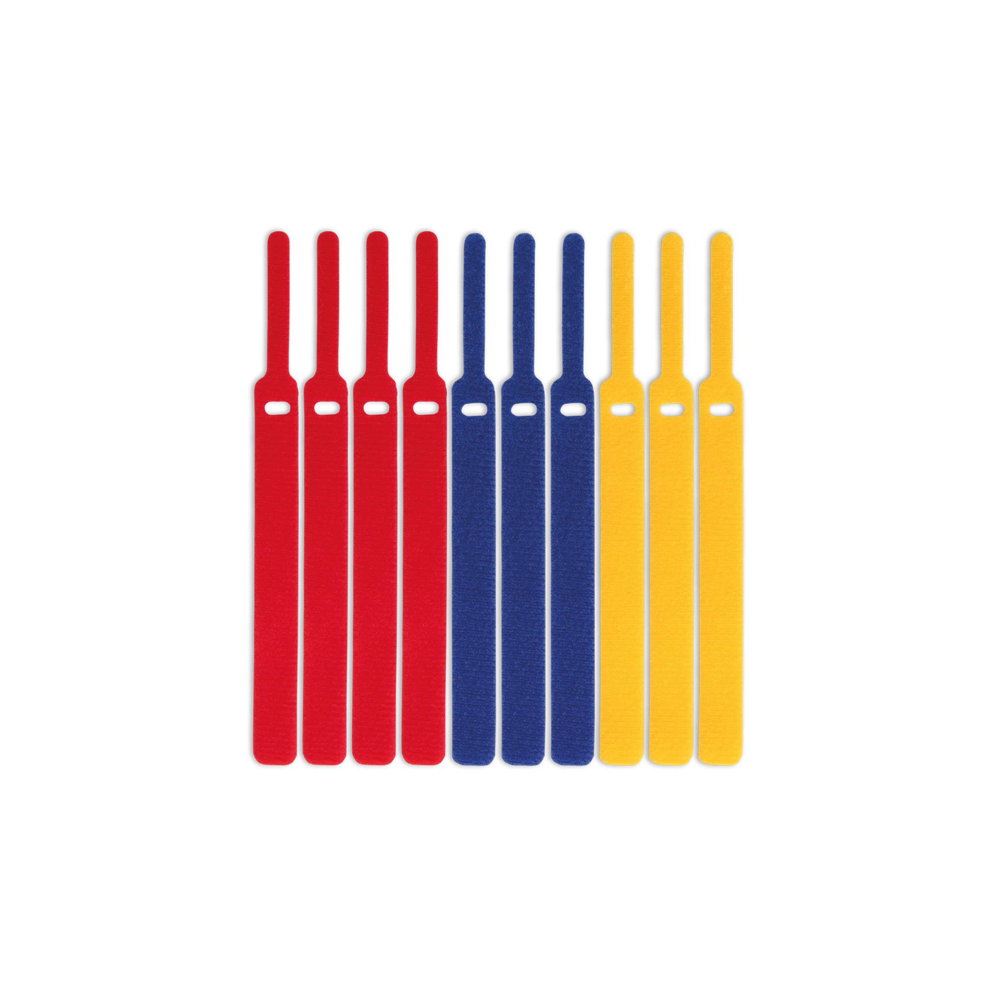 LABEL-THE-CABLE - LTC BASIC STRAPS - Kabelbinder - 17 cm - Blau, Gelb, Rot (Packung mit 10)