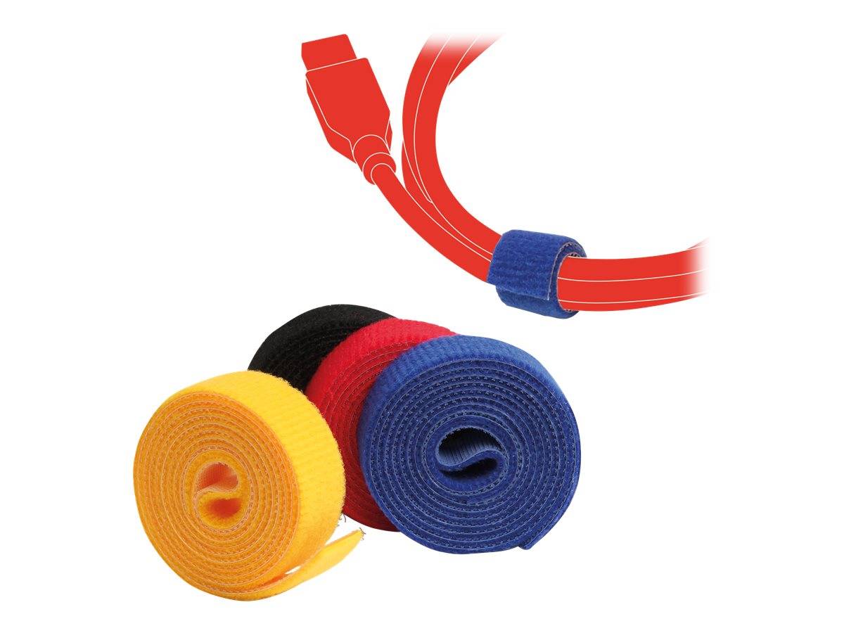 4 LABEL THE CABLE Klettband ROLL STRAPS farbsortiert