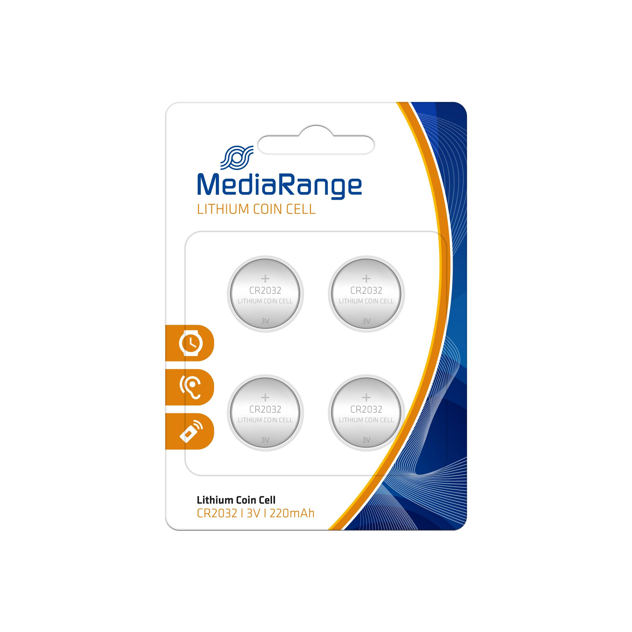 MediaRange Premium - Batterie 4 x CR2032 - Li
