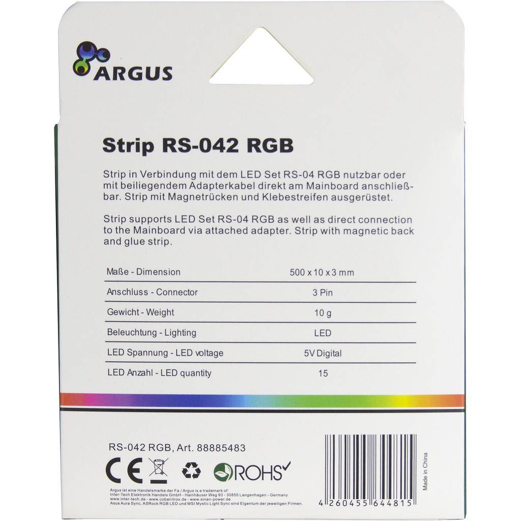 INTER-TECH - Argus RS-042 RGB - Systemgehäusebeleuchtung (LED)