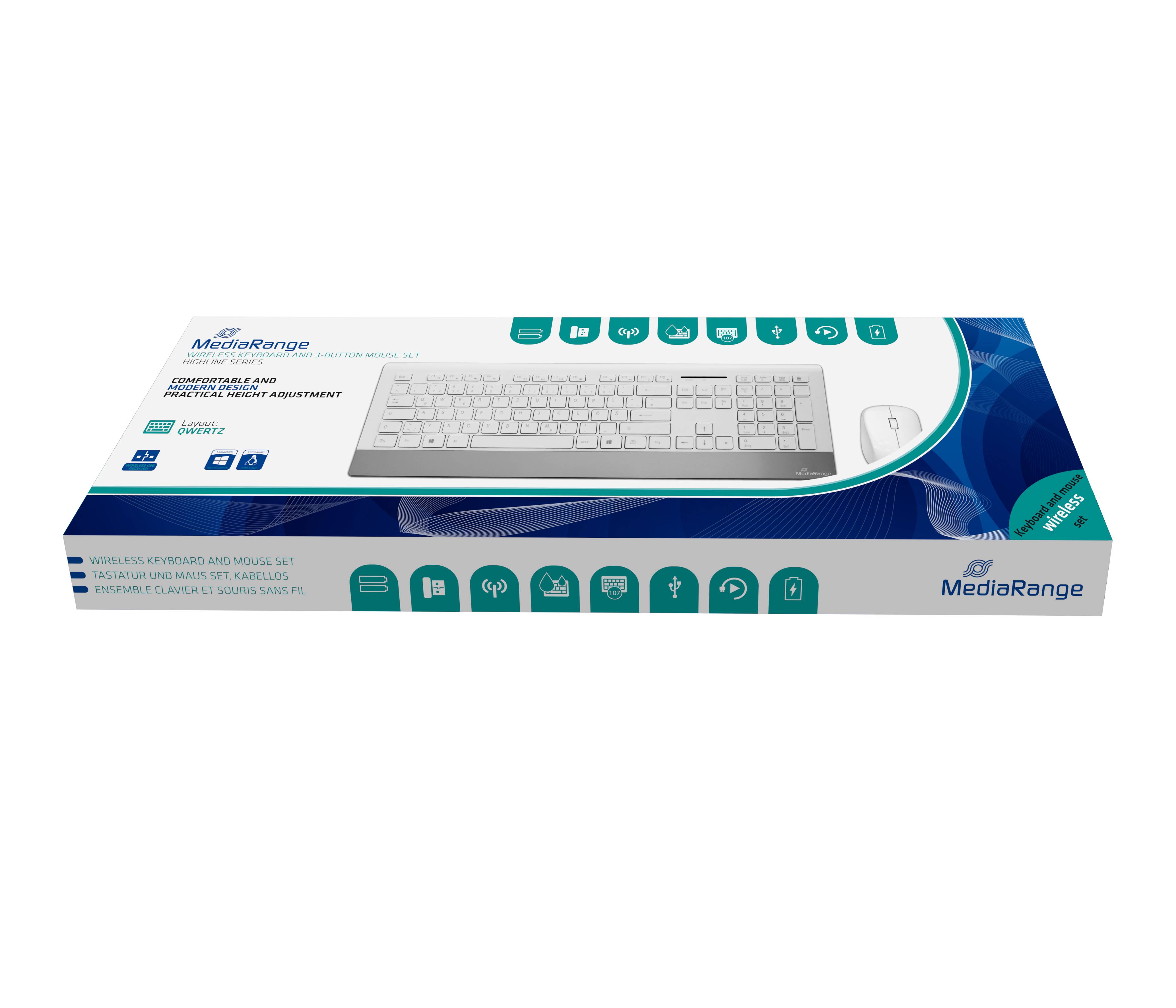 MediaRange MROS106 - Highline Series - Tastatur-und-Maus-Set