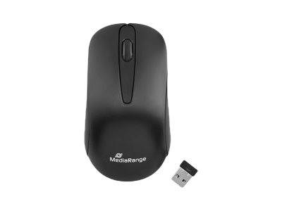 MediaRange MROS209 - Maus - optisch - 3 Tasten - kabellos - 2.4 GHz - kabelloser Empfänger (USB)