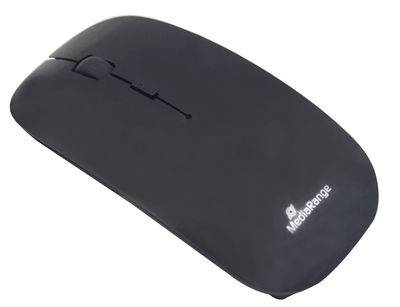 MEDIARANGE MROS215 - Maus - optisch - 3 Tasten - kabellos - 2.4 GHz - kabelloser Empfänger (USB)