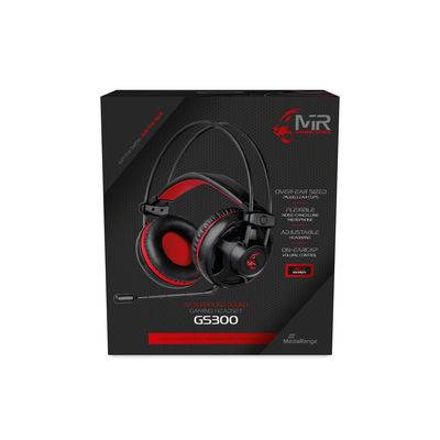 MediaRange MRGS300, Kopfhörer, Kopfband, Gaming, Schwarz, Rot, Binaural, 2 m