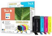 Peach Combi-Pack - 4er-Pack - Schwarz, Gelb, Cyan, Magenta - kompatibel - wiederaufbereitet - Tintenpatrone (Alternative