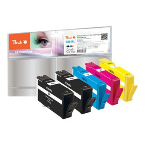 Peach Spar Pack Plus - 5er-Pack - Größe XL - Schwarz, Gelb, Cyan, Magenta - kompatibel - Tintenpatrone (Alternative zu: Peach Spar Pack Plus - 5er-Pack - Größe XL - Schwarz, Gelb, Cyan, Magenta - kompatibel - Tintenpatrone (Alternative zu: