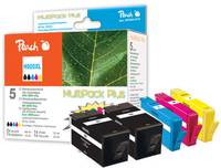 Peach Spar Pack Plus - 5er-Pack - XL-Kapazität - Schwarz, Gelb, Cyan, Magenta - kompatibel - Tintenpatrone (Alternative