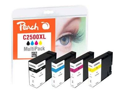 Peach Combi-Pack C2500XL - 4er-Pack - Schwarz, Gelb, Cyan, Magenta