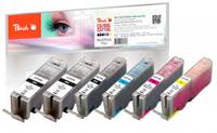 Peach Multi Pack Plus XL - 6er-Pack - Schwarz, Gelb, Cyan, Magenta - kompatibel - Tintenpatrone (Alternative zu: Canon CLI-571BKXL, Canon