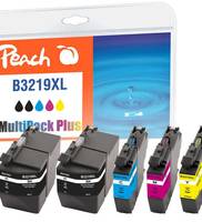 Peach Spar Pack Plus Tintenpatronen, kompatibel zu Brother LC-3219XL, Kompatibel, Tinte auf Pigmentbasis, Schwarz, Cyan, Magenta, Gelb, Brother