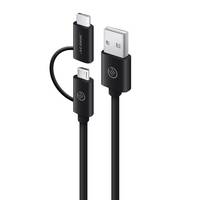 ALOGIC U2CMC-01BLK, USB A, Micro-USB B, USB 2.0, 480 Mbit/s, Schwarz