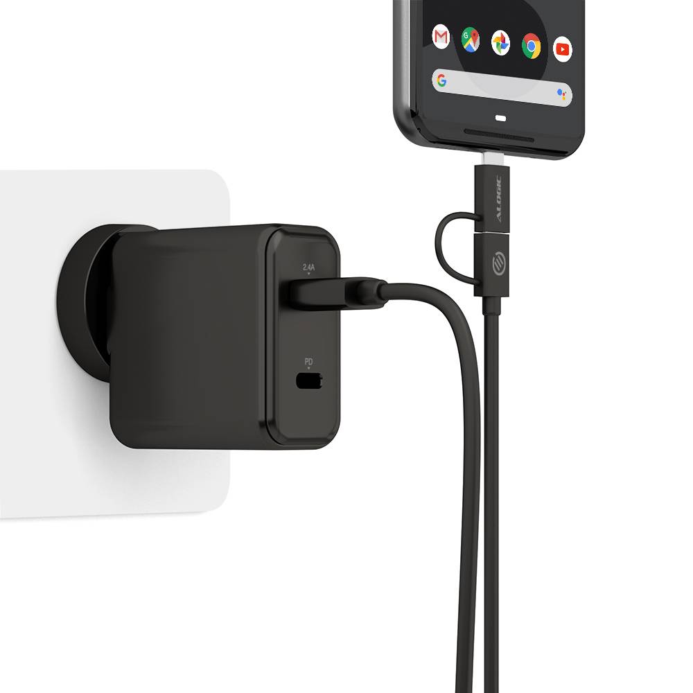 ALOGIC U2CMC-01BLK, USB A, Micro-USB B, USB 2.0, 480 Mbit/s, Schwarz