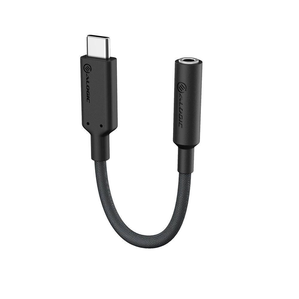 ALOGIC ELPC35A-BK, Schwarz, USB-C, 3,5 mm, 0,1 m, Männlich, Weiblich