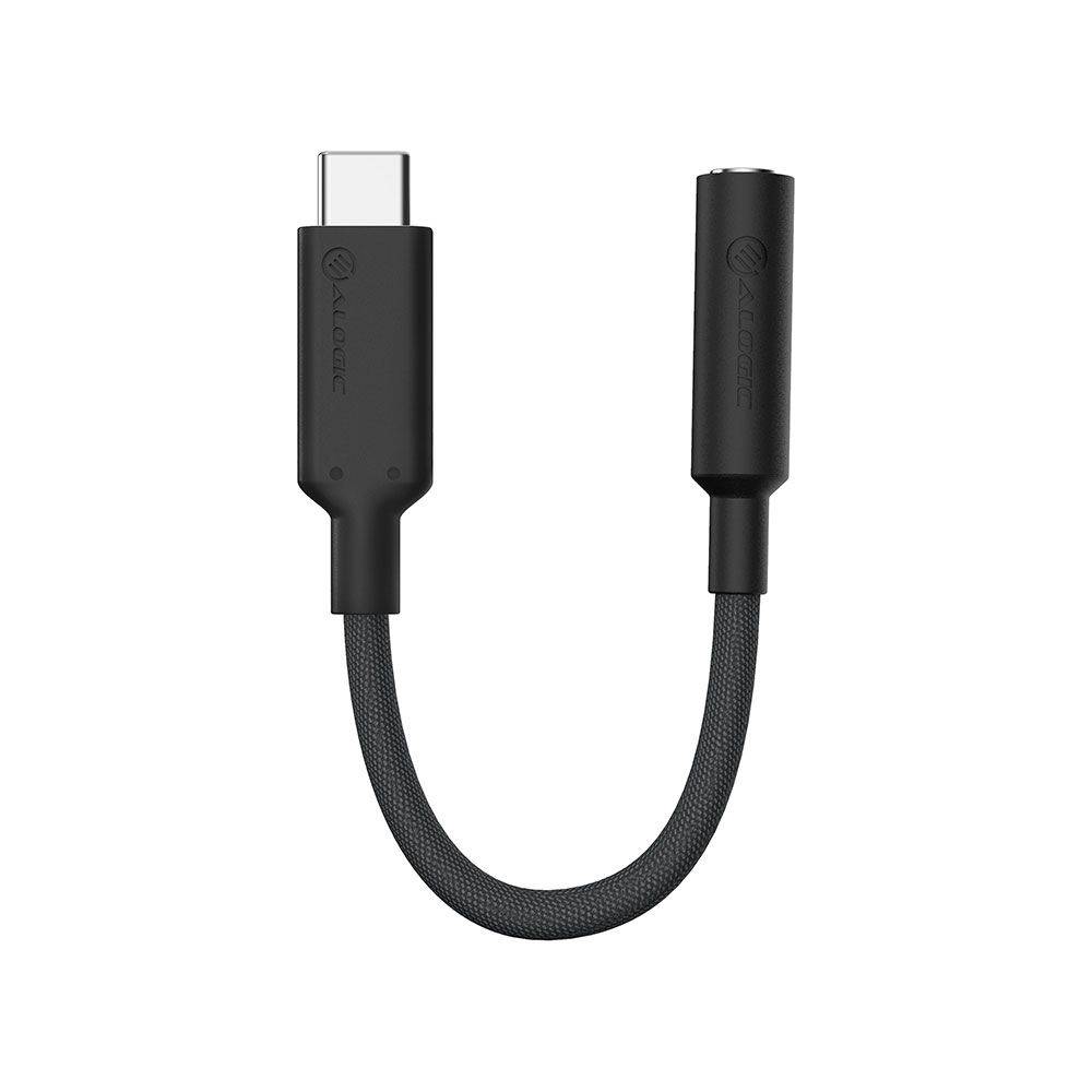 ALOGIC ELPC35A-BK, Schwarz, USB-C, 3,5 mm, 0,1 m, Männlich, Weiblich