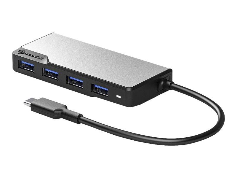 Alogic USB-C Fusion SWIFT 4-in-1 Hub - Hub - 4 x SuperSpeed USB 3.0