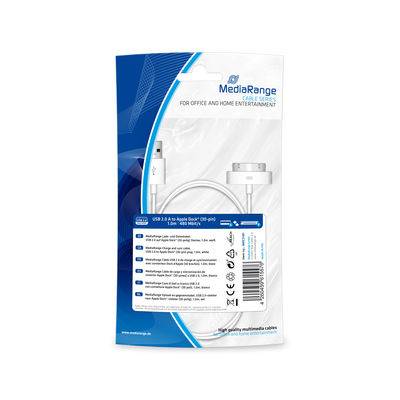MediaRange MRCS181, 1 m, USB A, USB 2.0, Weiß