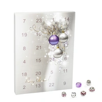 VALIOSA Merry Christmas Mode-Schmuck Adventskalender mit Halskette, Armband + 22 individuelle Perlen-Anhänger aus Glas & Metall, das besondere VALIOSA Merry Christmas Mode-Schmuck Adventskalender mit Halskette, Armband + 22 individuelle Perlen-Anhänger aus Glas & Metall, das besondere