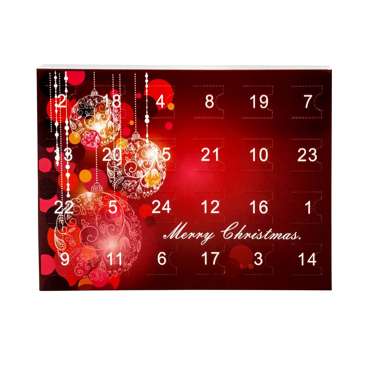 VALIOSA Merry Christmas Mode-Schmuck Adventskalender mit Halskette + 23 individuelle Anhänger aus Halb-Edelstein, Geschenkidee für Mädchen, 24-teil