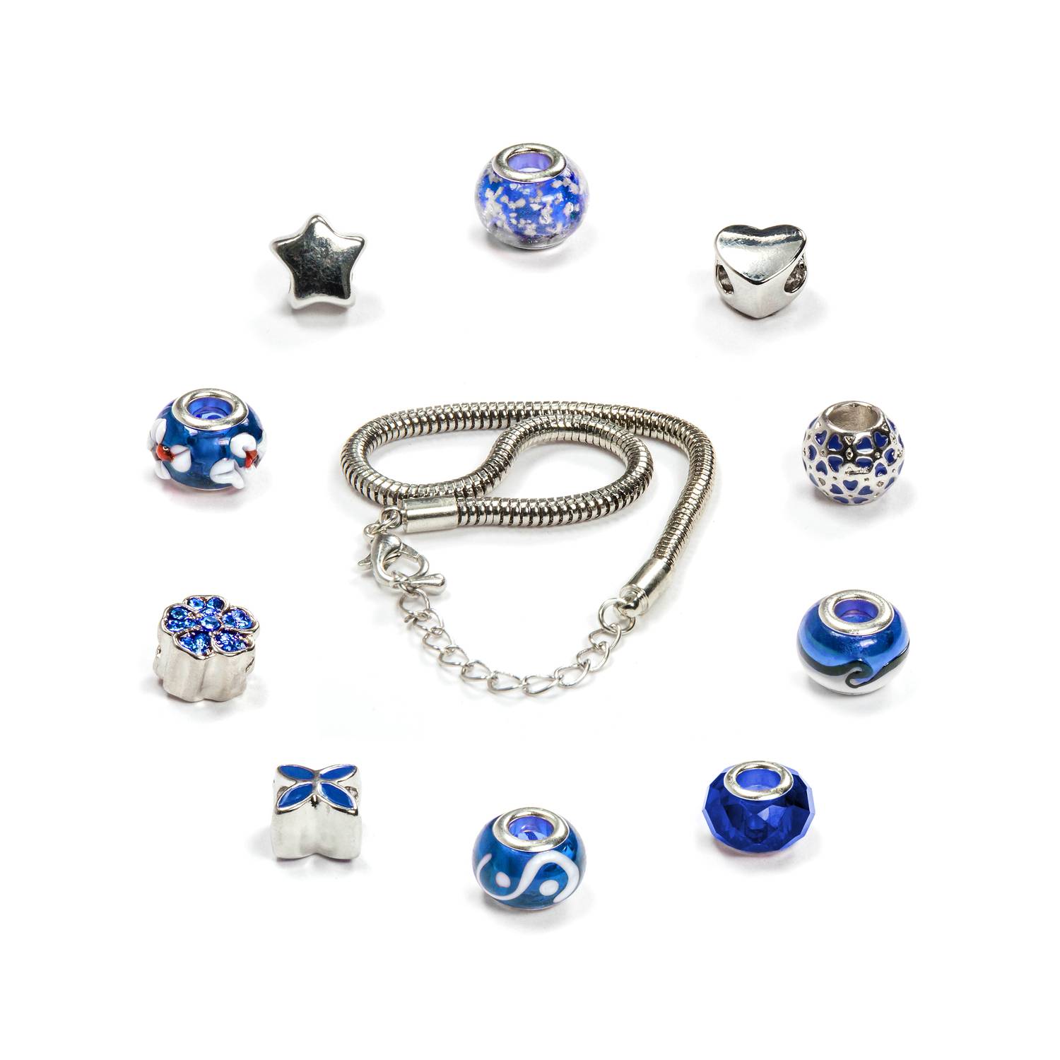 VALIOSA Merry Christmas Mode-Schmuck Adventskalender mit Halskette, Armband + 22 individuelle Perlen-Anhänger aus Glas & Metall, Geschenkidee für