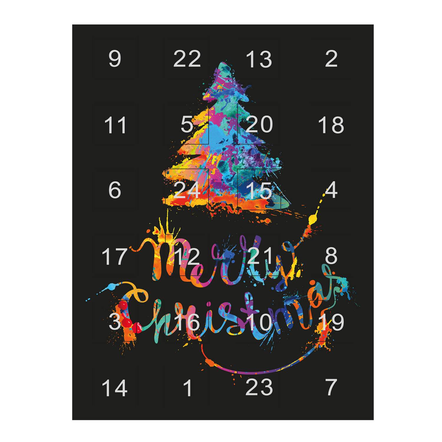 Piercing Adventskalender „Merry Christmas“ mit individuellem Mode-Schmuck für u.a. Ohr, Lippe, Septum oder Bauchnabel, das besondere Geschenk fü