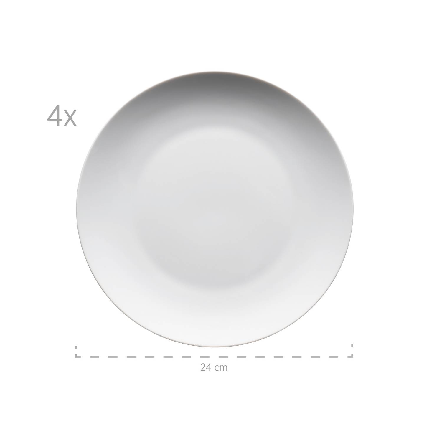 Mäser 931919 Kombiservice Barca für 4 Personen, Porzellan, weiß (1 Set, 16-teilig)