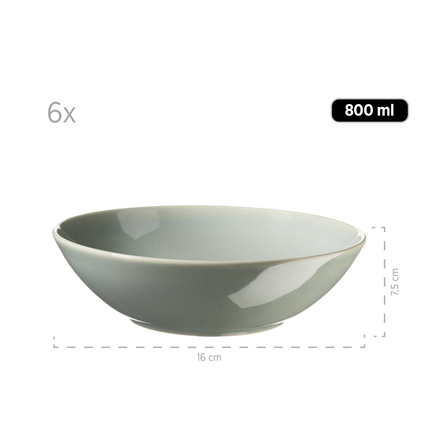 Mäser 931927 Frühstücksset Ossia für 6 Personen, Steinzeug, türkis/rot (1 Set, 18-teilig)