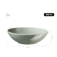 Mäser 931927 Frühstücksset Ossia für 6 Personen, Steinzeug, türkis/rot (1 Set, 18-teilig) Mäser 931927 Frühstücksset Ossia für 6 Personen, Steinzeug, türkis/rot (1 Set, 18-teilig)