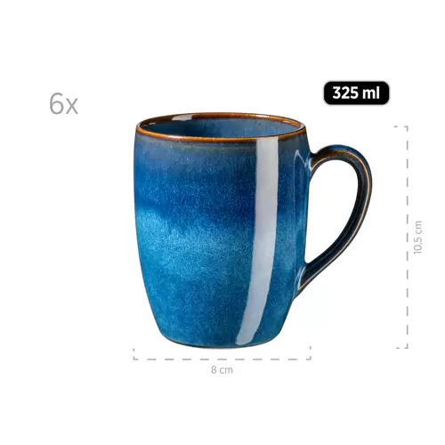 Mäser 931945 Frühstücksset Ossia für 6 Personen, Steinzeug, blau (1 Set, 18-teilig) Mäser 931945 Frühstücksset Ossia für 6 Personen, Steinzeug, blau (1 Set, 18-teilig)