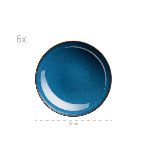 Mäser 931946 Tafelservice Ossia für 6 Personen, Steinzeug, blau (1 Set, 12-teilig) Mäser 931946 Tafelservice Ossia für 6 Personen, Steinzeug, blau (1 Set, 12-teilig)
