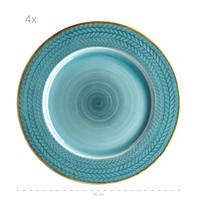 Mäser 931944 Tafelservice Prospero für 4 Personen, Porzellan, blau (1 Set, 8-teilig) Mäser 931944 Tafelservice Prospero für 4 Personen, Porzellan, blau (1 Set, 8-teilig)