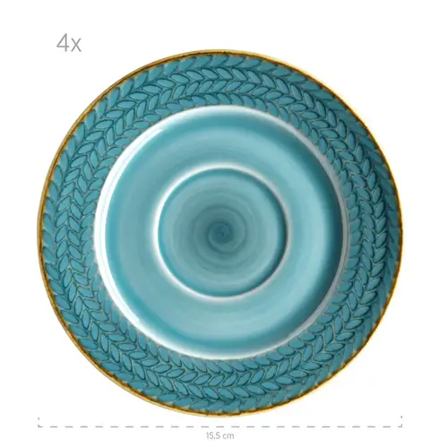 Mäser 931944 Tafelservice Prospero für 4 Personen, Porzellan, blau (1 Set, 8-teilig) Mäser 931944 Tafelservice Prospero für 4 Personen, Porzellan, blau (1 Set, 8-teilig)