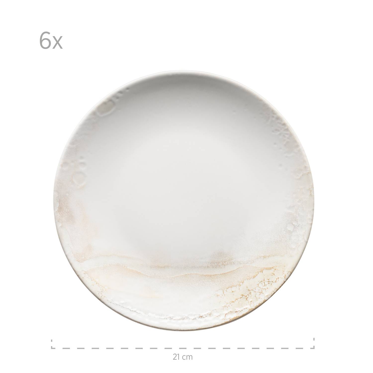 Mäser 931949 Tafelservice Ossia für 6 Personen, Steinzeug, weiß/beige (1 Set, 18-teilig)