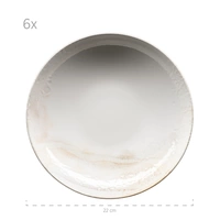 Mäser 931949 Tafelservice Ossia für 6 Personen, Steinzeug, weiß/beige (1 Set, 18-teilig) Mäser 931949 Tafelservice Ossia für 6 Personen, Steinzeug, weiß/beige (1 Set, 18-teilig)