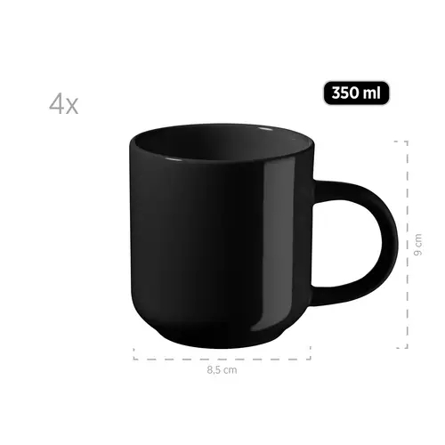 Mäser 931961 Kombiservice Alenia für 4 Personen, Steinzeug, schwarz (1 Set, 16-teilig) Mäser 931961 Kombiservice Alenia für 4 Personen, Steinzeug, schwarz (1 Set, 16-teilig)